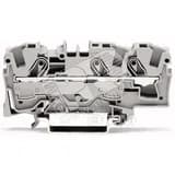 Клемма трехпроводная проходная 0.5-6(10)мм.кв. на DIN рейку 2006-1301 WAGO