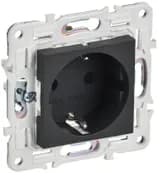 Розетка SKANDY 16А с заземл. защ. шторки SK-R04G графит IEK SK-R14-16-K53