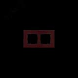 Рамка 2-постовая, стекло цвет Гранатовый