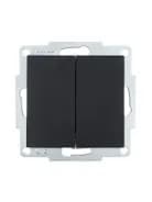 Выключатель 2-кл. СП Vesna механизм черн. бархат LEZARD 742-4288-101