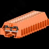 Клемма TB концевая 1-1 с бок. подключ. с крепеж.фланцами, оранжевая