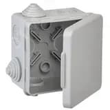 Коробка распределительная КМ 80х80х50мм о/к IP54 4 вв. (7035) GENERICA