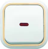 Выключатель 1-кл. ОП Валентина 10А IP20 А16-054 с индикацией бел./зол. Кунцево 7633