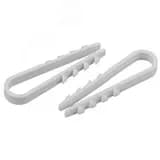 Дюбель-хомут для круглого кабеля 19-25мм белый (10шт) (200/3600) ЭРА