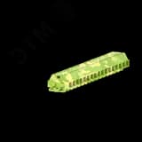 Клемма TB 2-2 с бок. подключ. с крепеж.фланцами, сечение 1,5 мм. кв., желто-зеленая