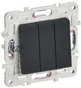 Выключатель 3-кл. SKANDY 10А SK-V11G графит IEK SK-V30-0-10-K53