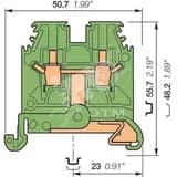 Клемма винтовая D2.5/52.5мм.кв TE Connectivity ОУЭО