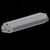 Клемма TB 1-1 с бок. подключ. с крепеж.фланцами, серая