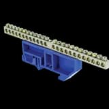 Шина "0" N (6x9мм) 24 отв. цинк синий изолятор на DIN-рейку EKF PROxima