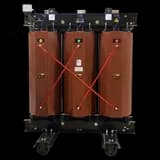 Трансформатор силовой сухой AKELCAST типа ТСЛ 2500кВА/6/0.4кВ BoBk У3 D/Yn-11 AL БКТ (3) IP00 (AL) ВН с лицевой стороны НН сверху