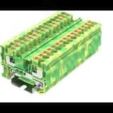 Клемма TP 2-2 земля, Push-in, сечение 4 мм. кв., желто-зеленая