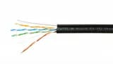 Кабель Skynet Premium UTP4 cat5е одножильный 305м Cu Проходит Fluke тест для наружных работ с тросом черный 1693136