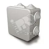 Коробка распределительная 80х80х55 7 муфт, IP54, открытой проводки, серый С3В87 GUSI Electric