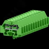 Клемма TB 1-1 с бок. подключ. с защелк. ножками, зеленая