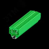 Клемма TB 1-1 на DIN-15, фронт.подключение, сечение 2,5 мм. кв., зелен