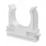 Крепёж-клипса для труб Полистирол белая d32 мм (25шт/500шт уп/кор)