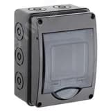 Щиток распределительный навесной на 3 модуля с дверцей черный IP66 (ЩРн-П-3) RUVinil