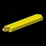 Клемма TB концевая 2-2 с бок. подключ. с защелк. ножками, желтая SUPU