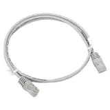 Патч-корд TERACOM Cat.5E (1Гбит/с) неэкранированный UTP оболочка PVC серый (1м) EKF