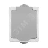 Аллегро Розетка с заземлением с защитными шторками с крышкой IP-54 серый 1282 Универсал