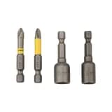 Набор насадок на шуруповерт PH2 PZ2 с магнитным держателем 50мм головка 8мм 10мм 5 предметов Kranz KR-92-0461