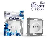 Розетка 1-м СП Pixel 16А IP20 без заземл. механизм айс TOKOV ELECTRIC TKE-PX-R1-C34