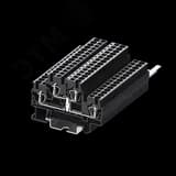 Клемма TC 2-уровневая, с перемычкой, сечение 2,5 мм. кв., черная