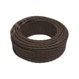 Ретро провод 3х1,5 Коричневый (матовый) 50м
