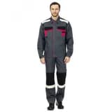 Костюм муж. Барит брюки (сер.-черн.-красн.), р.104-108/170-176