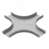 Разветвитель крестообразный плавный универсальный к лотку 600х150 радиус 200 мм, толщина 1,0 мм, Сендзимир цинк OSTEC