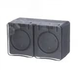 AtlasDesign Profi54 розетка двойная с заземлением со шторками IP54 16А 250B, АНТРАЦИТ, Россия Systeme Electric