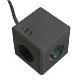 HM104101 Удлинитель 3местный сз 3x1мм2 15м 250В 16А 2USB 1С 5V 31А серия Comfort черный 49657
