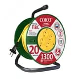 Удлинитель ТМ Союз силовой на катушке с 4 гнезда 1300 Вт 20м