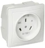 Розетка 1-м СП Рпл11-К 32А IP20 разборная для плиты с заземл. бел. IEK ERP11-032-K01