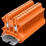 Клемма TU 1-1 винтовая, сечение 4 мм. кв., оранжевая