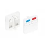 Вставка 45x45 KeyStone 2 порта NIKOMAX (NMC-PM2P-PF-WT)