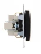 Розетка 1-м СП Karina с заземл. термопласт механизм черн. бархат LEZARD 707-4288-122B