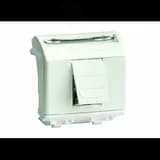 Розетка HDMI со шторкой Brava слоновая кость 2 модуля