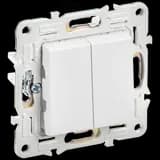 SKANDY Выключатель 2-клавишный 10А SK-V04W арктический белый IEK