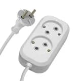 Удлинитель электрический Stekker HM012002 2 м 2 гнезда бз 2x075 белый серия Home 39201
