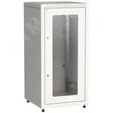 Шкаф LINEA E 24U 600х600мм двери 2шт стекло и металл серый ITK