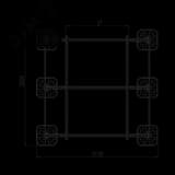 Опорная конструкция для установки оборудования TECHNORAPTOR FOOT 1800х1800 КМ-профиль