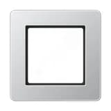 Рамка 1-я для горизонтальной/вертикальной установки  Серия- AFlow  Материал- термопласт. Цвет- алюминий