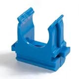 Крепёж-клипса для труб АБС-пластик синяя д32 (25шт/500шт уп/кор)