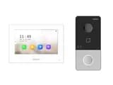 Комплект IP видеодомофона (вызывная панель + монитор) DS-D100IKWF(B) HiWatch