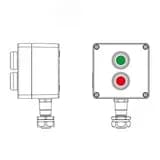 Взрывозащищенный пост управления из алюминия CPE-A-12-(1xP1G(11)-1xP1R(11))-1xKAEPM2MHK-20(C)1Ex d e IIC Т5 Gb / Ex tb IIIC T95°C Db IP66