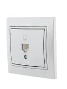 Розетка компьютерная 1-м СП Mira RJ45 сер. метал. LEZARD 701-1010-139