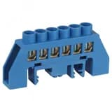 Шина NO-224-109 N ноль в комбинированном изоляторе на DIN-рейку ШНИ-8х12-6-Д-синий