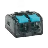 Клемма строительно-монтажная OptiKit СМК 221-412 с рычагом 2 отверстия 0,2-2,5(4,0)мм2