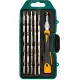 Отвертка с битами для точных работ, 30 CrV бит, в пластиковом футляре FIT